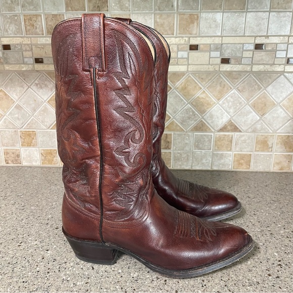 Dan Post Men’s Size 9 EW Brown Leather Western Cowboy Boots Made in the USA - Picture 4 of 10